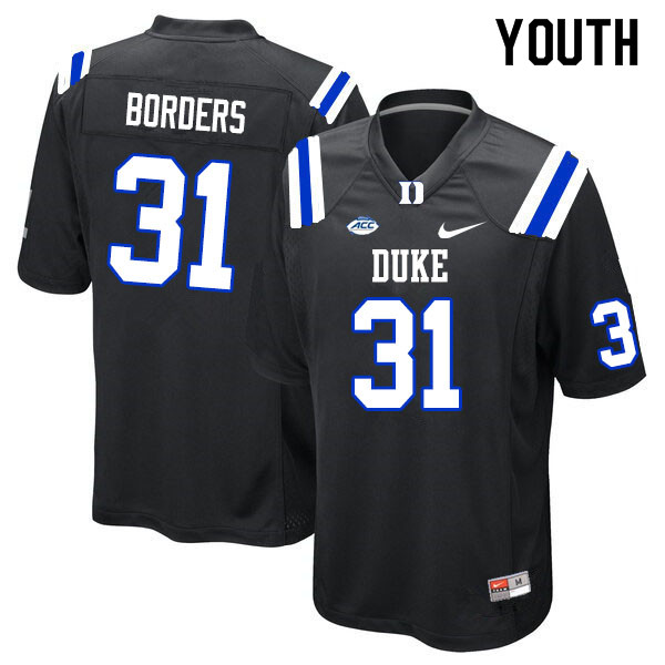 Youth #31 Breon Borders Duke Blue Devils College Football Jerseys Sale-Black - Click Image to Close